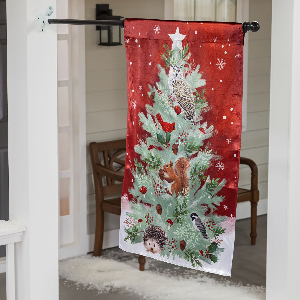 Candy Cane Christmas Applique House Flag