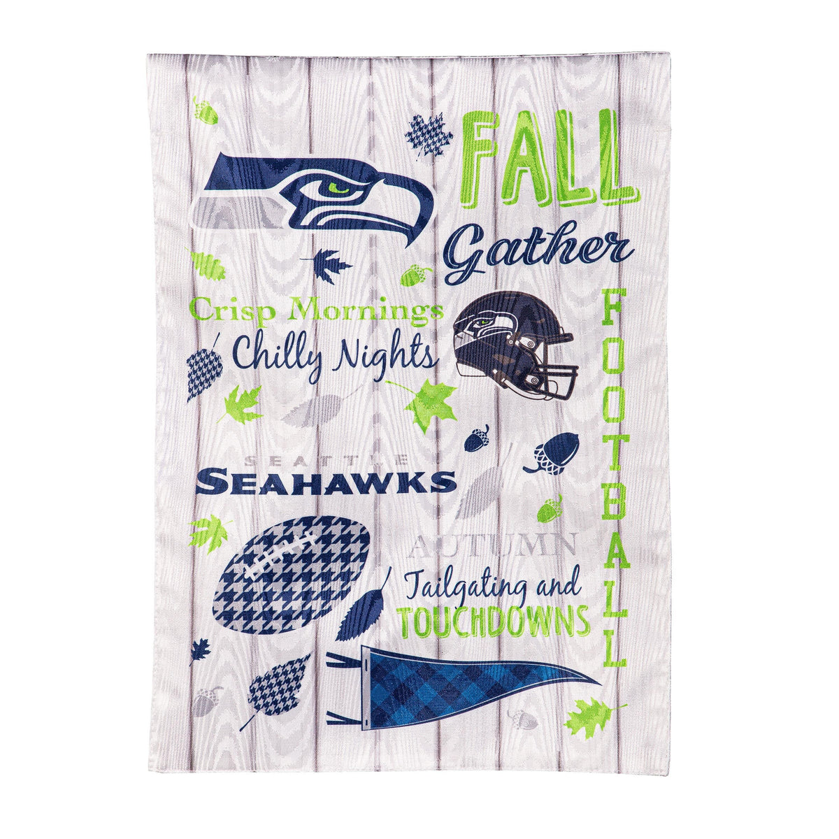 Seattle Seahawks Fall Seasonal Moire Garden Flag