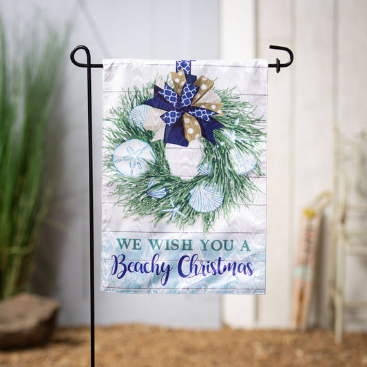 Seashall Wreath Moire Garden Flag
