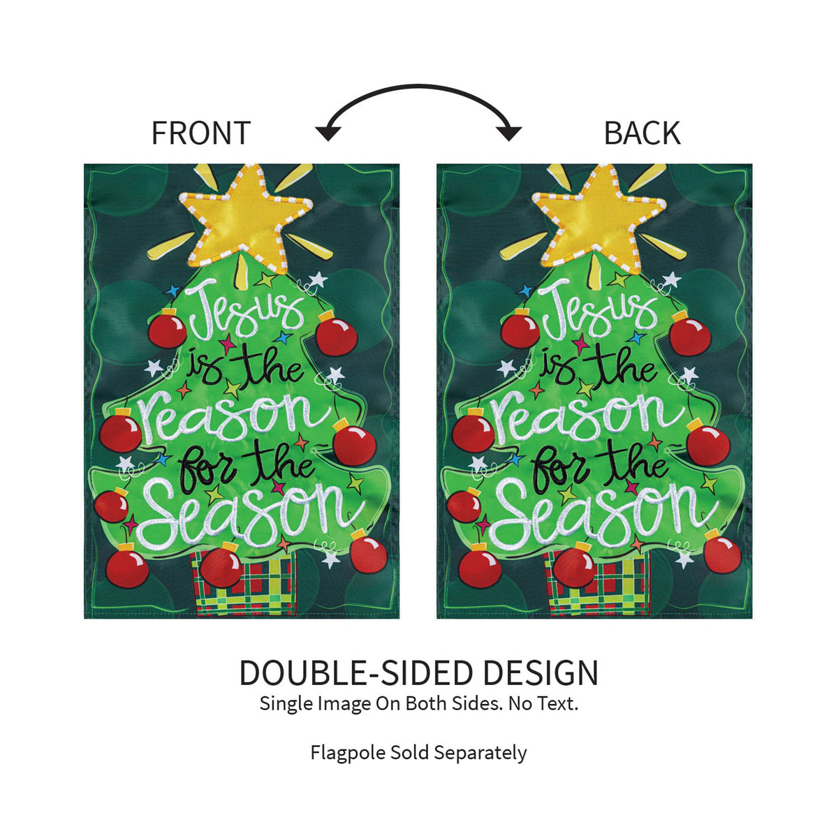 Jesus Is The Reason Applique Garden Flag