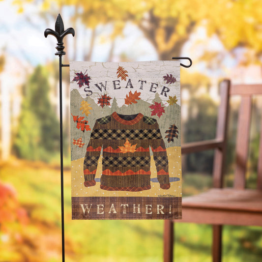 Sweater Weather Suede Garden Flag