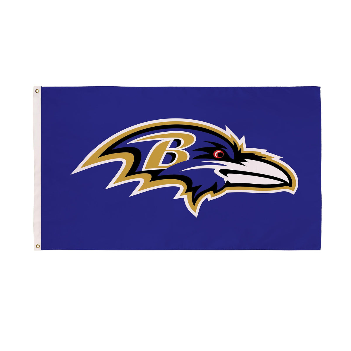 Baltimore Ravens Single Sided Flag w/ 2 Grommets, 3'x5'