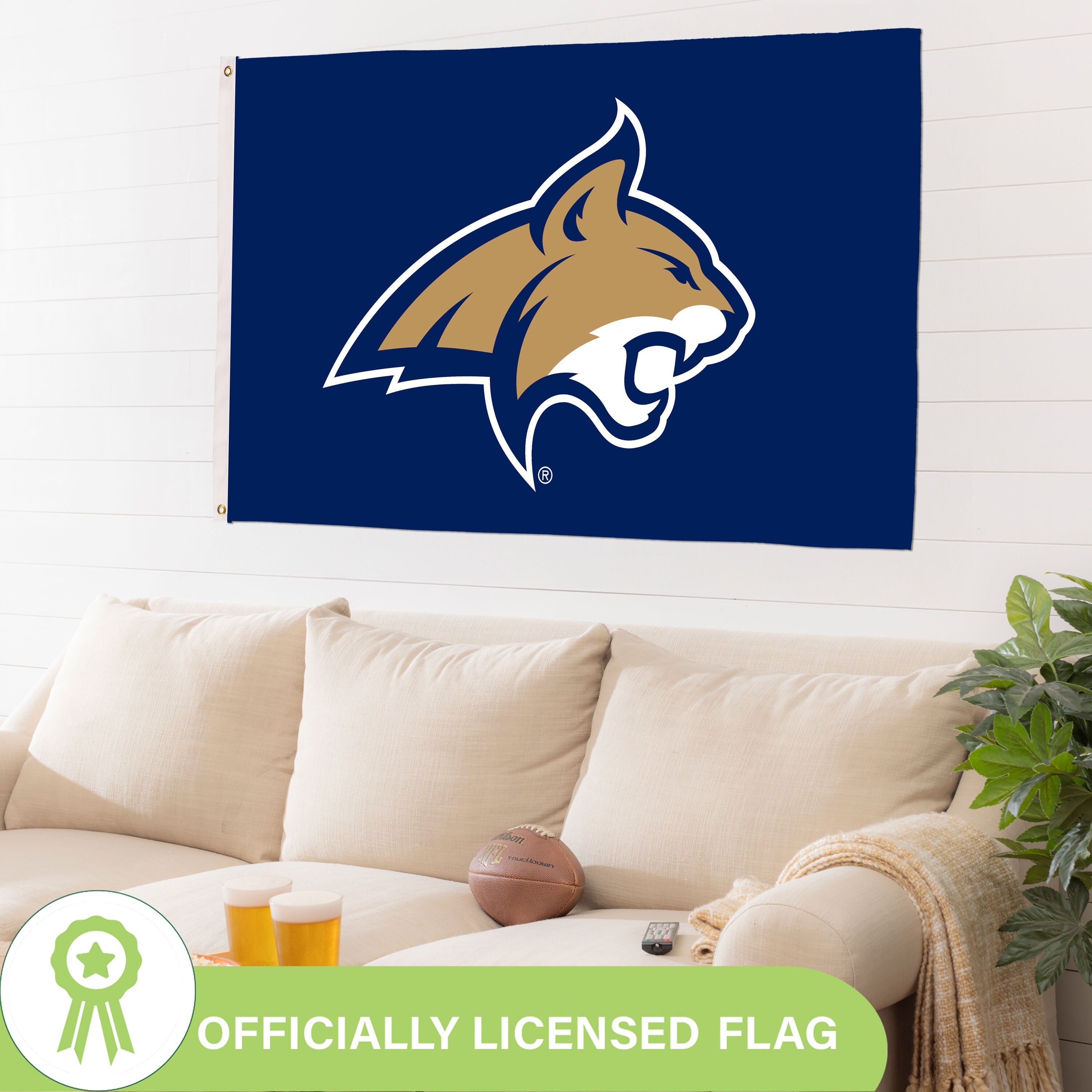 Montana State University Single Sided Flag w/ 2 Grommets, 3'x5'