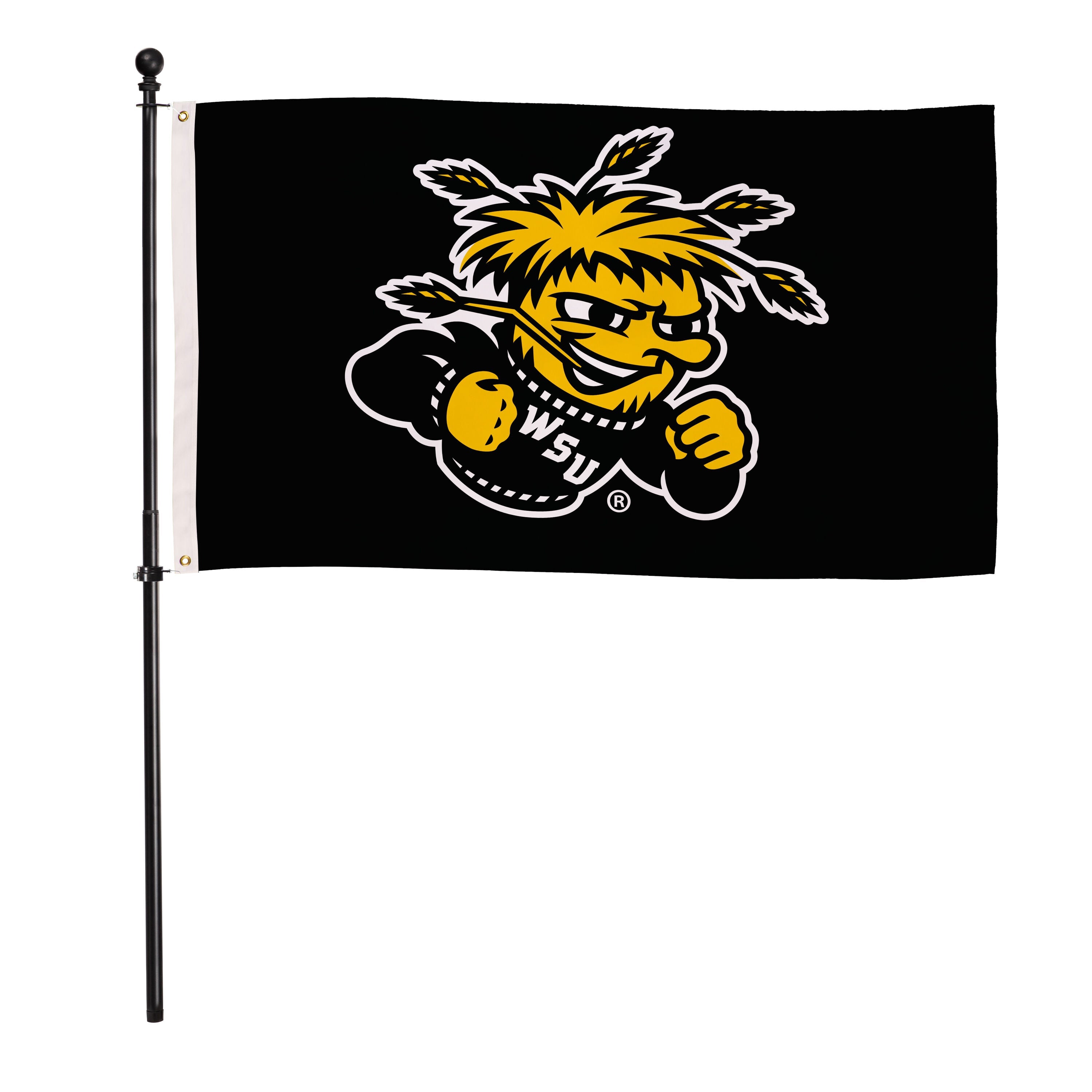 Wichita State Single Sided Flag w/ 2 Grommets, 3'x5'