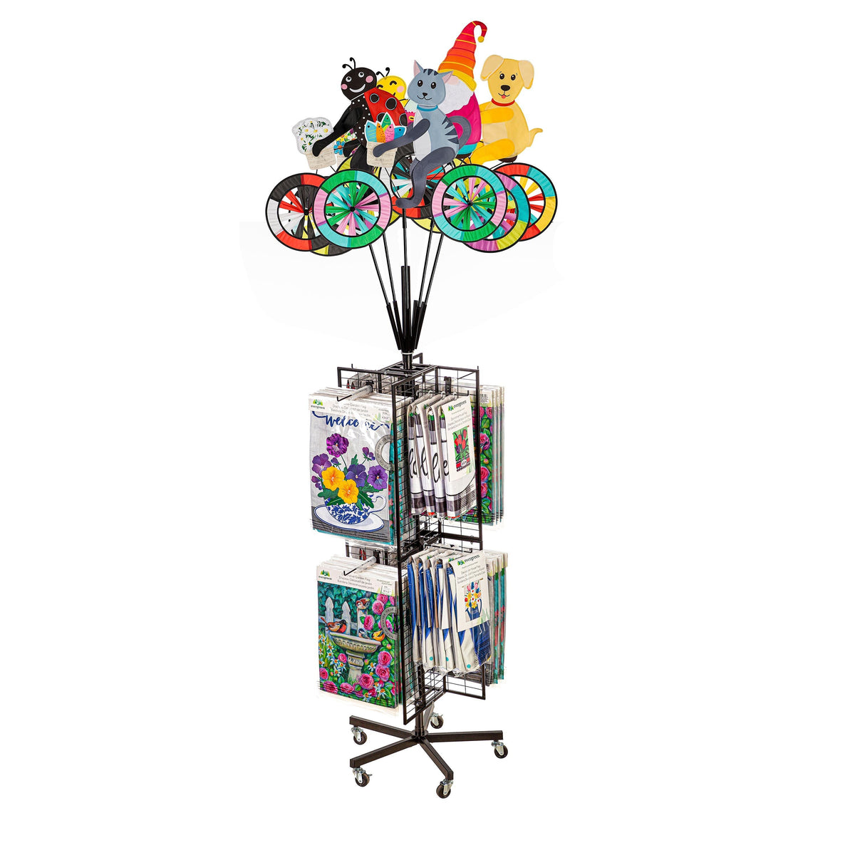 Flag Grid Display with Pinwheel Holder