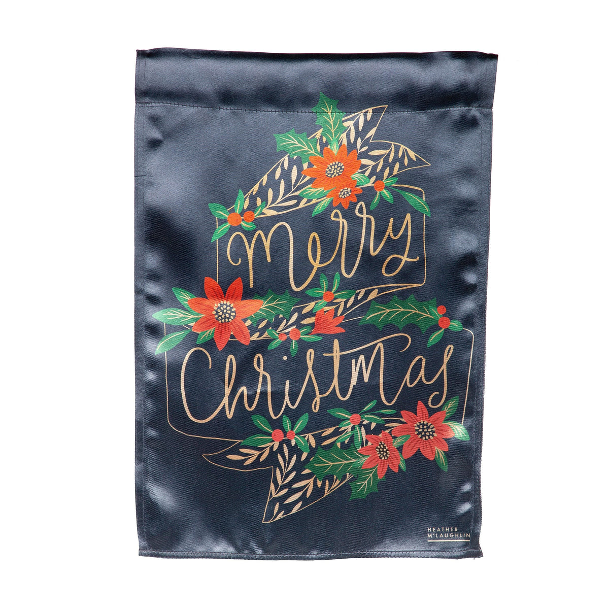 Merry Christmas Lustre Garden Flag