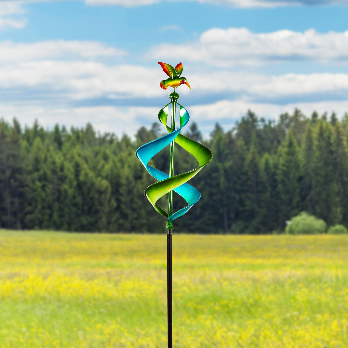 70"H Bird Spiral Wind Spinner