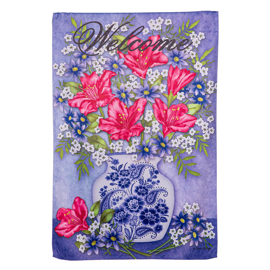 Early Azaleas Suede House Flag