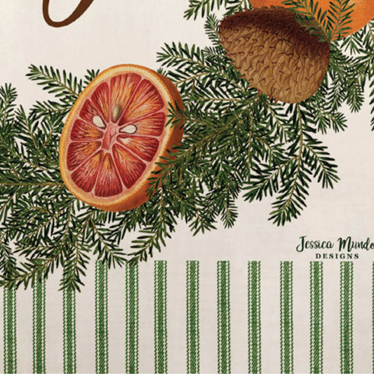 Joy Wreath Moire Garden Flag