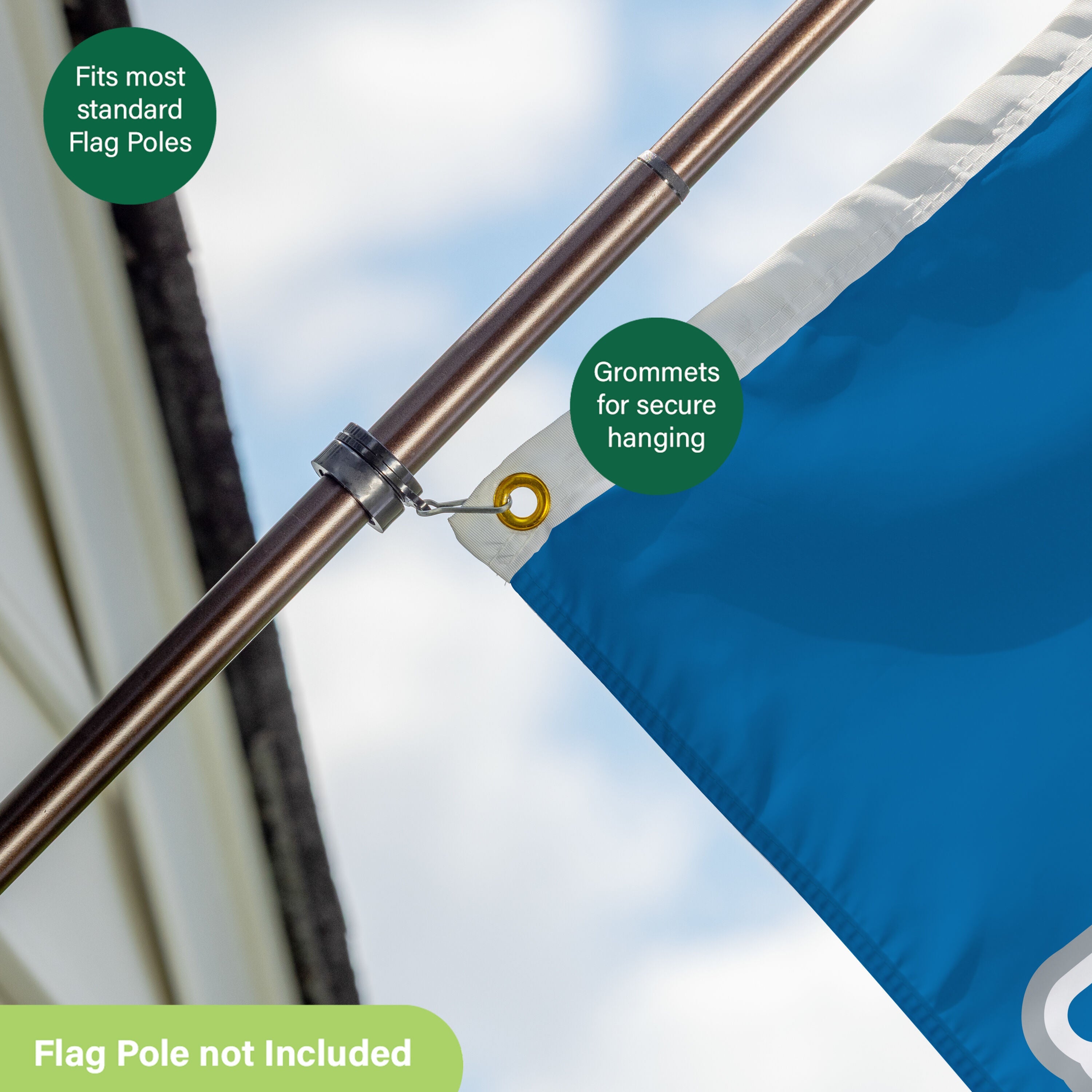 Detroit Lions Single Sided Flag w/ 2 Grommets, 3'x5'