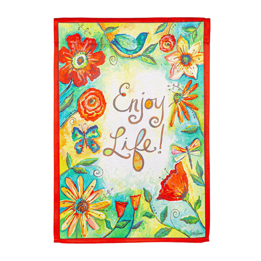 Field of Flowers Suede Garden Flag