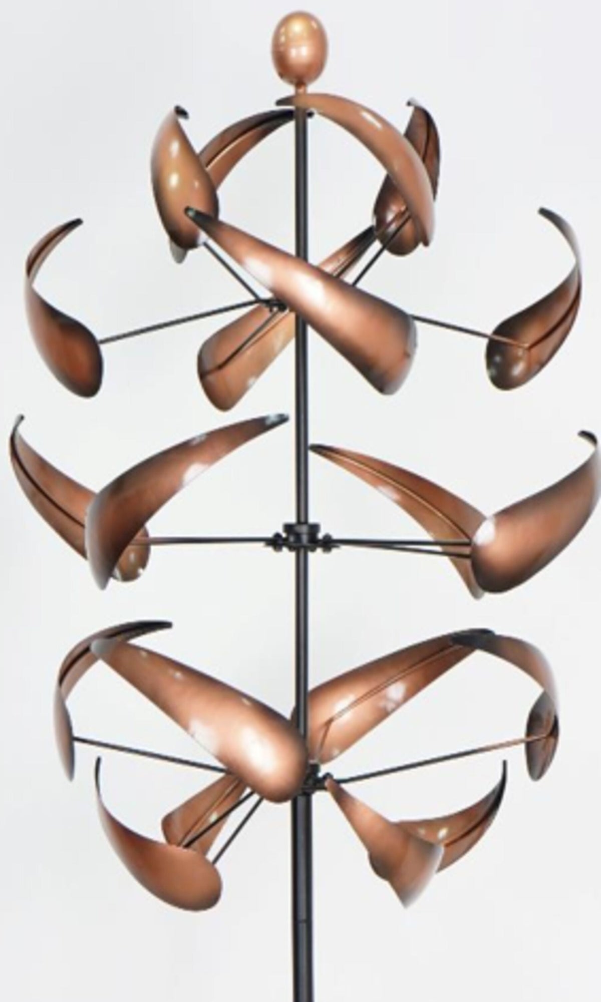Ombre Copper Swirl Wind Spinner 83"H