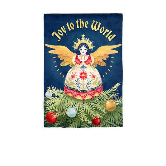 Joy to the World Applique House Flag