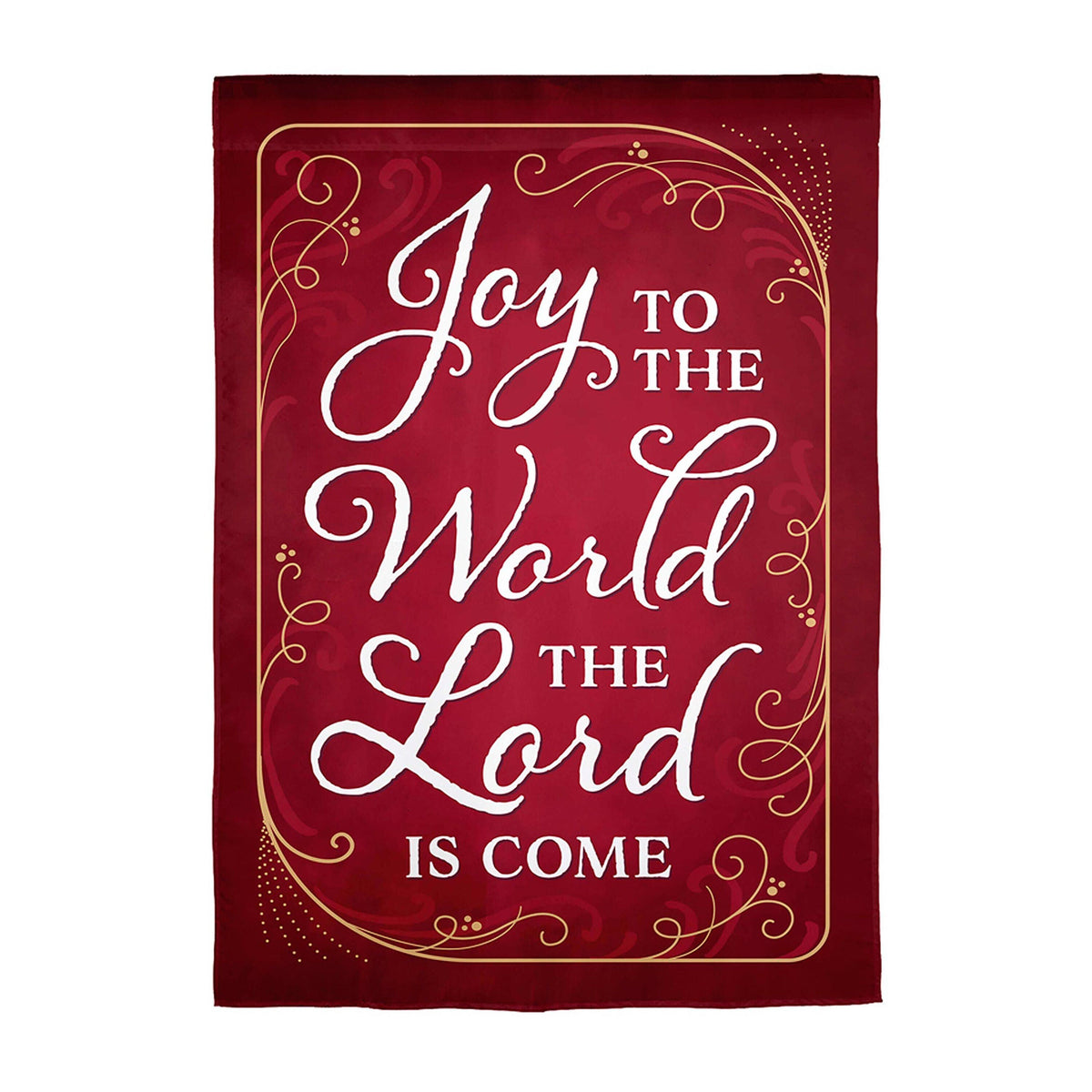 Joy to the World The Lord is Come Applique Garden Flag