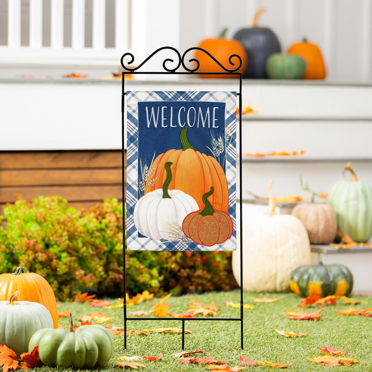 Ornate Garden Flag Stand