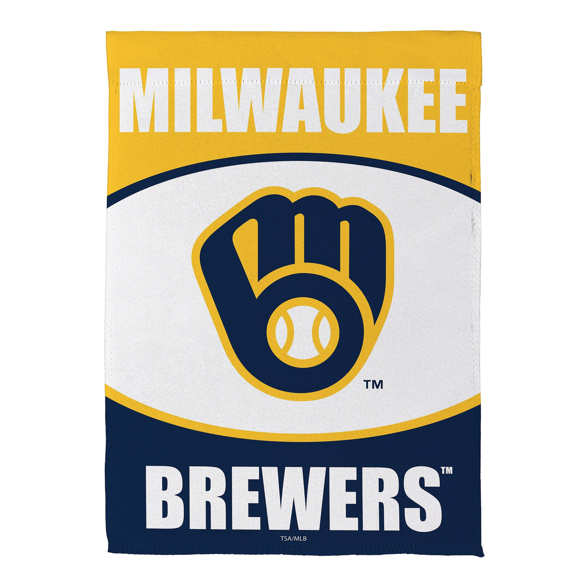 Milwaukee Brewers Suede Garden Flag