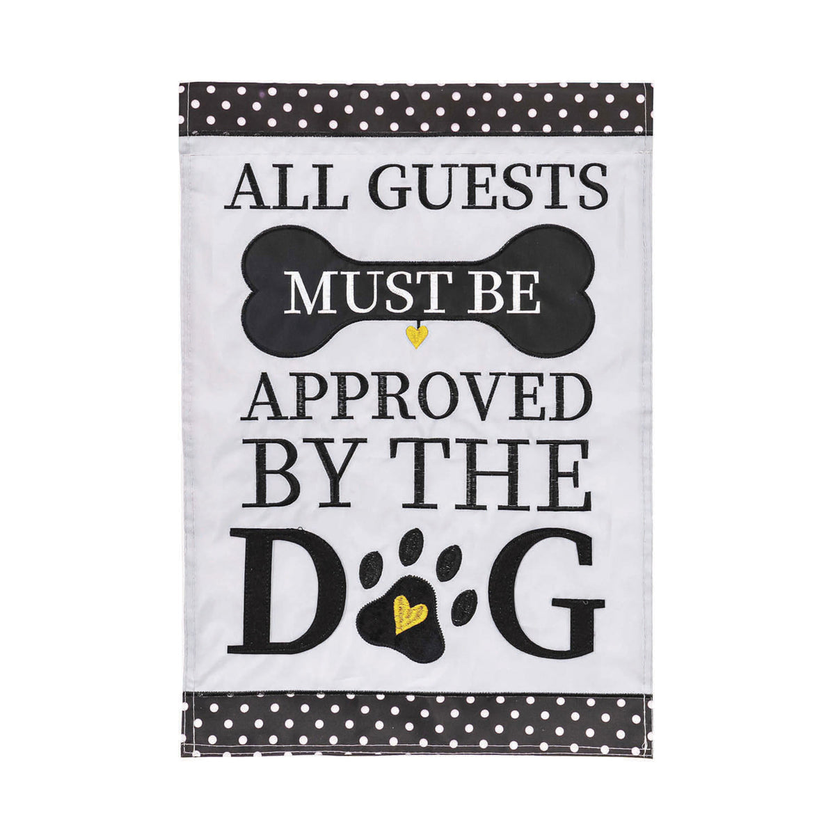Approved by the Dog Garden Applique Flag