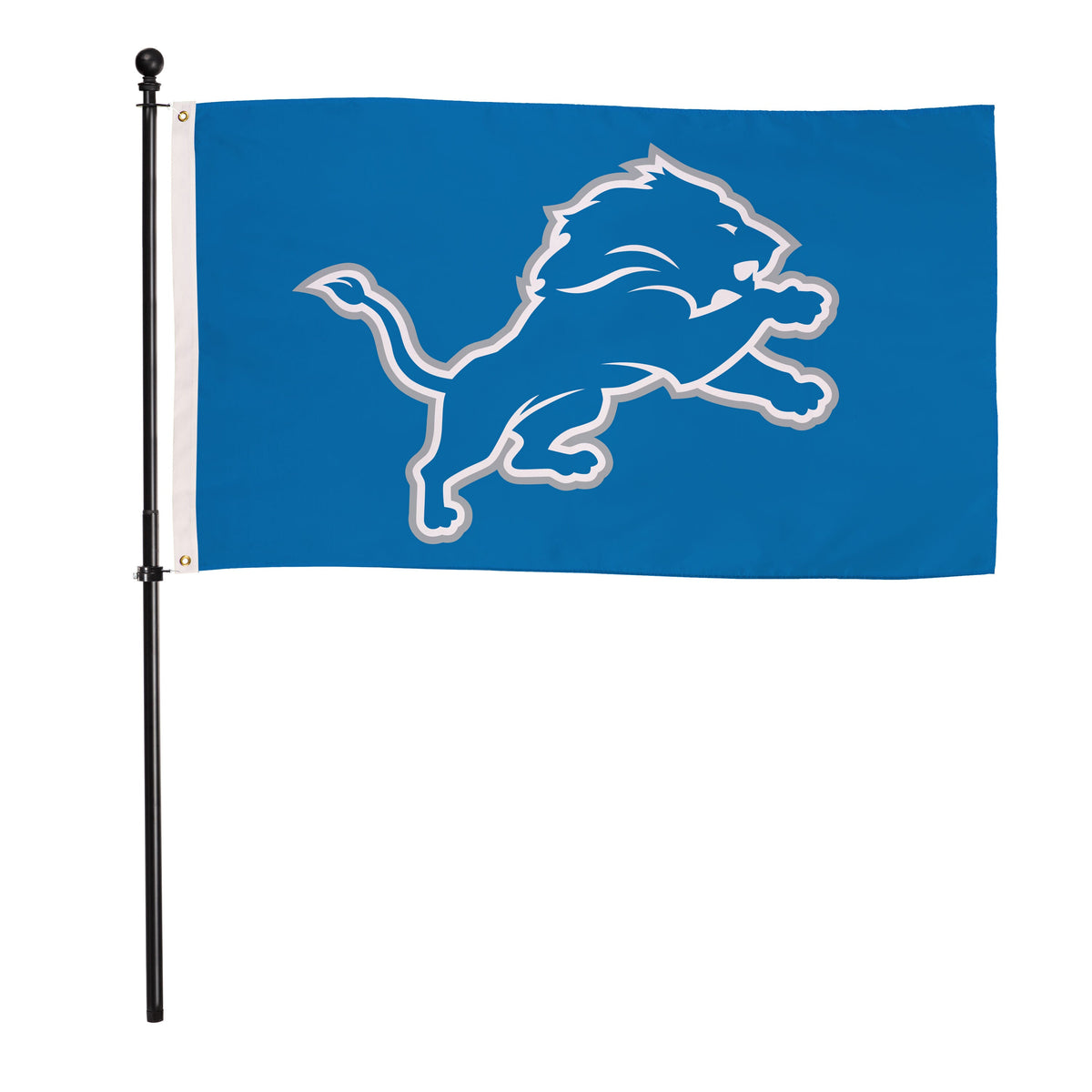 Detroit Lions Single Sided Flag w/ 2 Grommets, 3'x5'