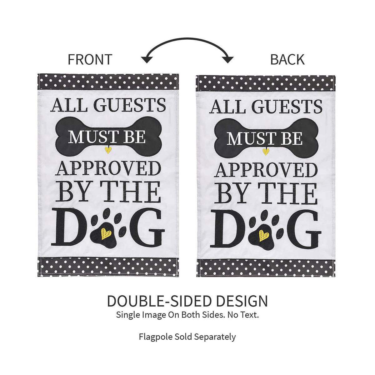 Approved by the Dog Garden Applique Flag