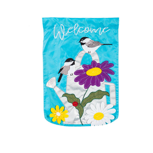 Chickadee Garden Garden Applique Flag