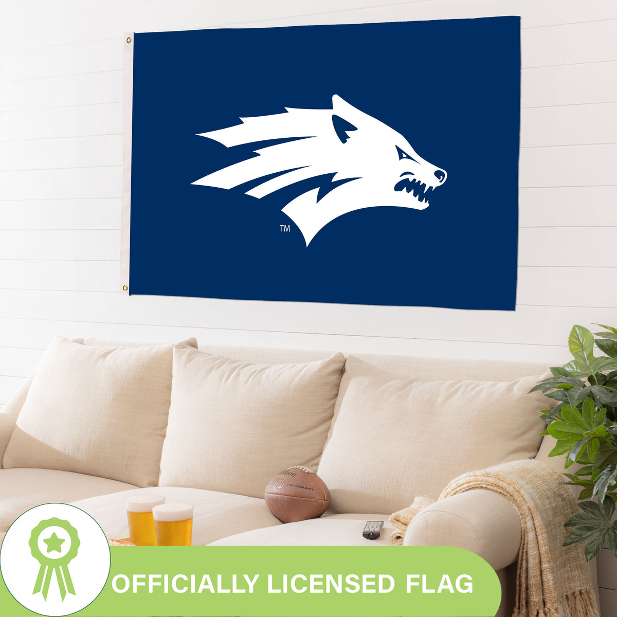 University of Nevada, Reno Single Sided Flag w/ 2 Grommets, 3'x5'