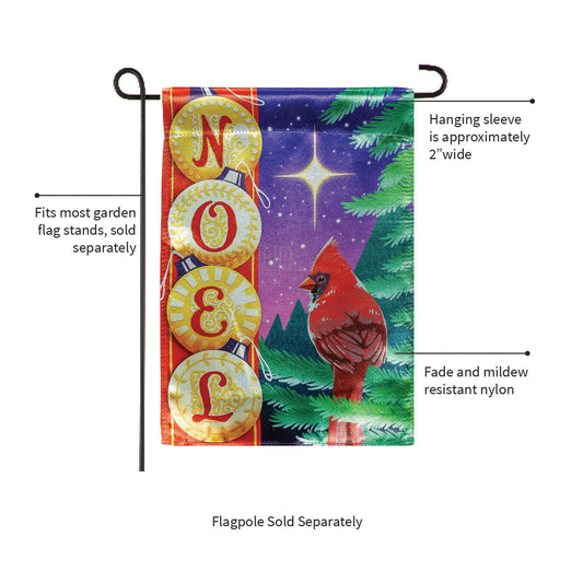 Noel Cardinal Lustre Garden Flag