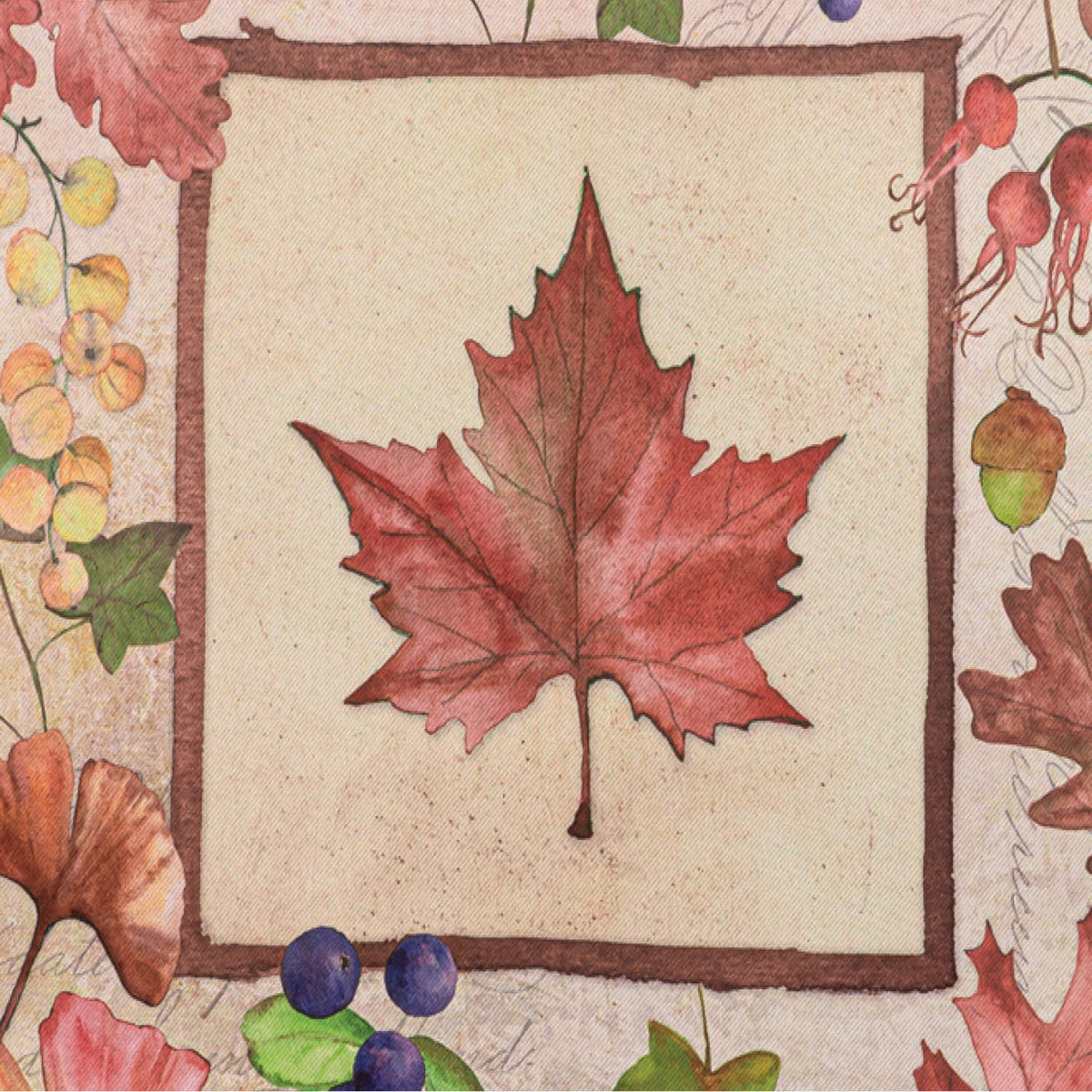 Welcome Fall Leaf Suede Garden Flags