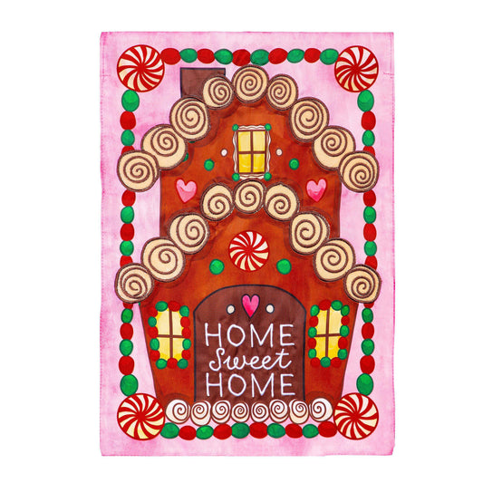 Home Sweet Home Applique House Flag