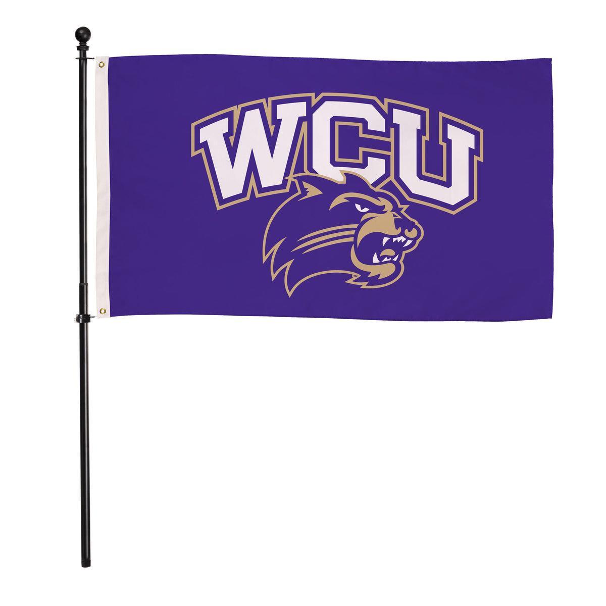 Western Carolina University Single Sided Flag w/ 2 Grommets, 3'x5'