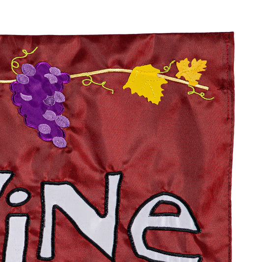 Wine A Bit, You'll Feel Better Applique Garden Flag