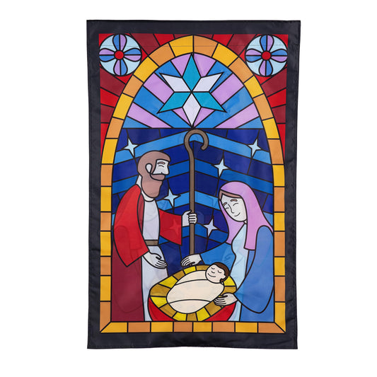 Stained Glass Applique House Flag