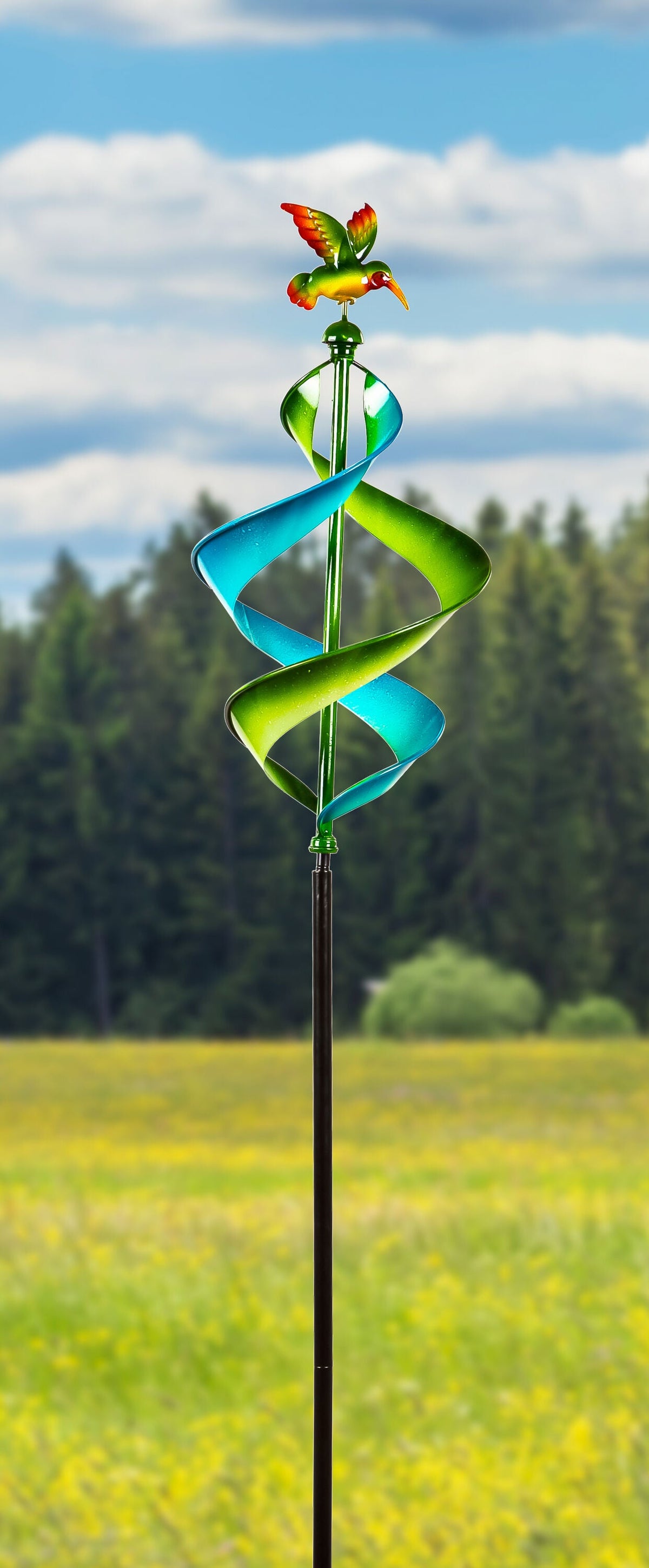 70"H Bird Spiral Wind Spinner
