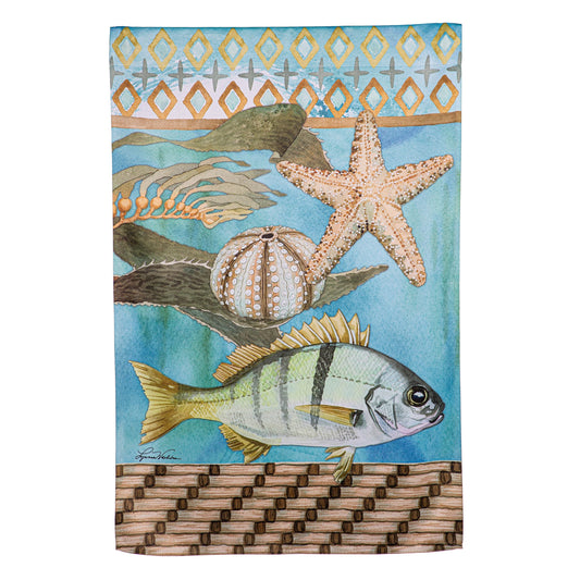 Ocean Currents Suede House Flag