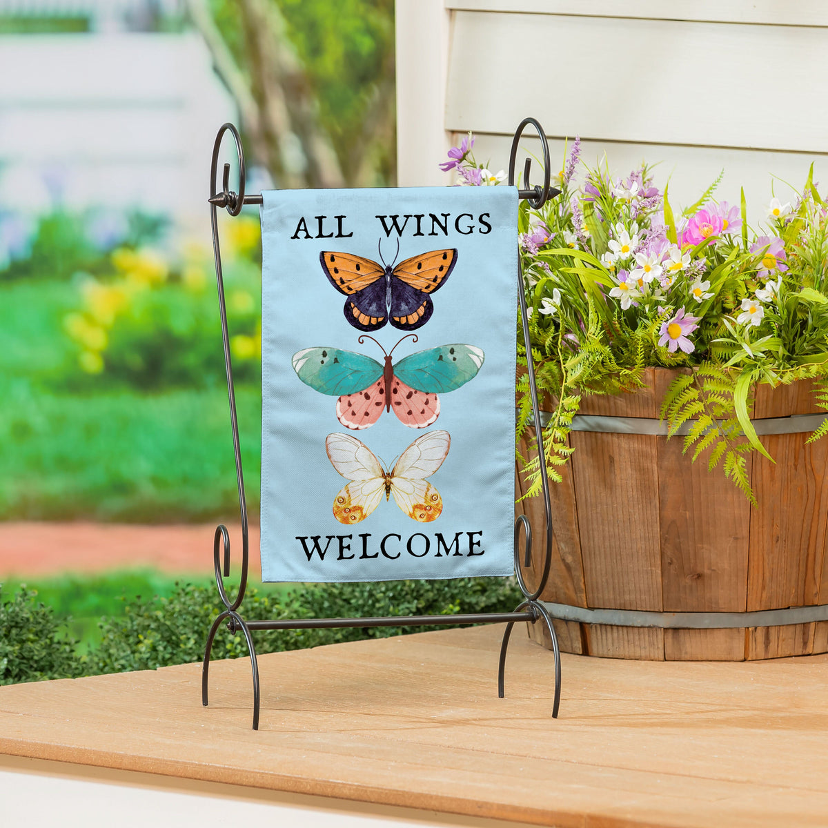 Scroll Garden Flag Stand