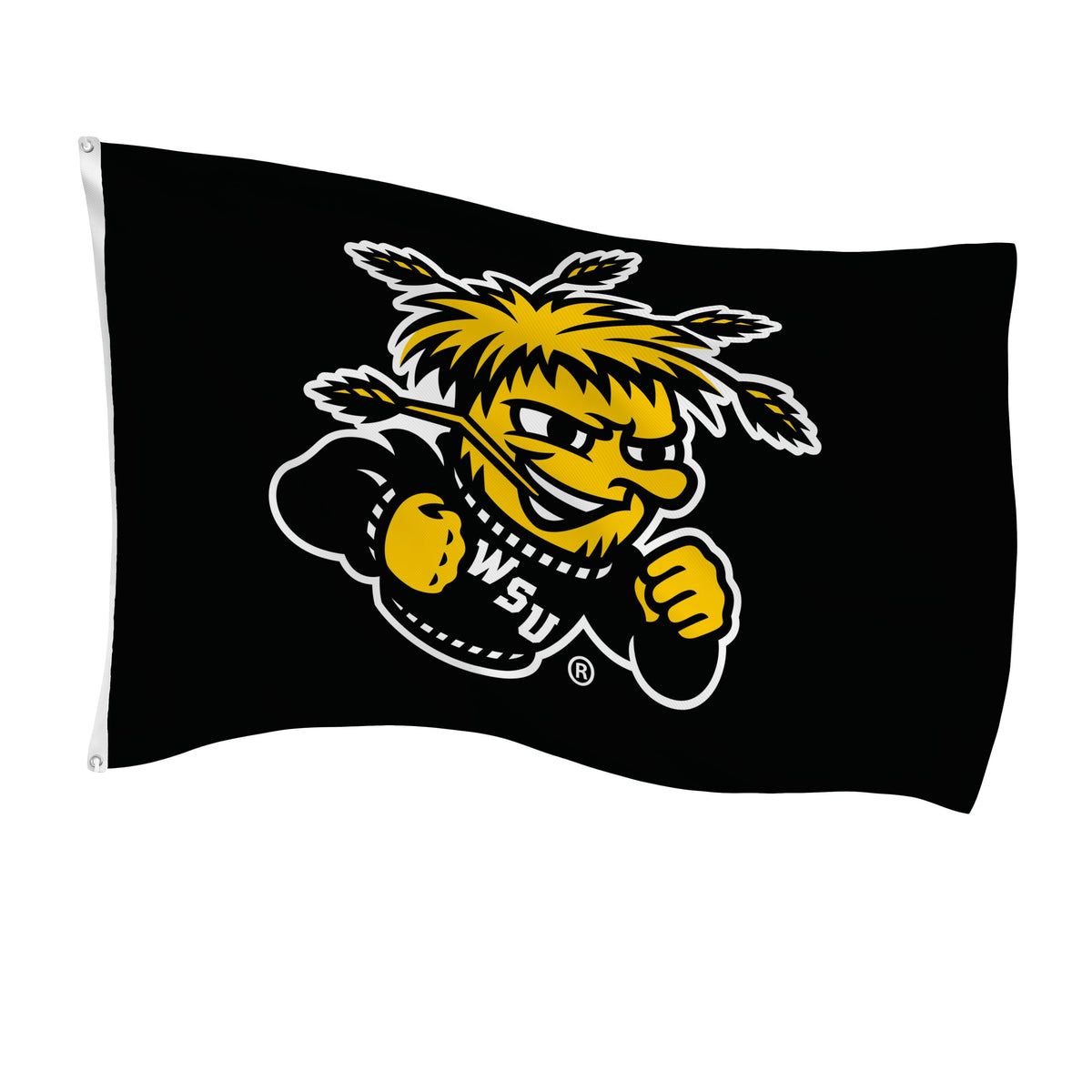 Wichita State Single Sided Flag w/ 2 Grommets, 3'x5'
