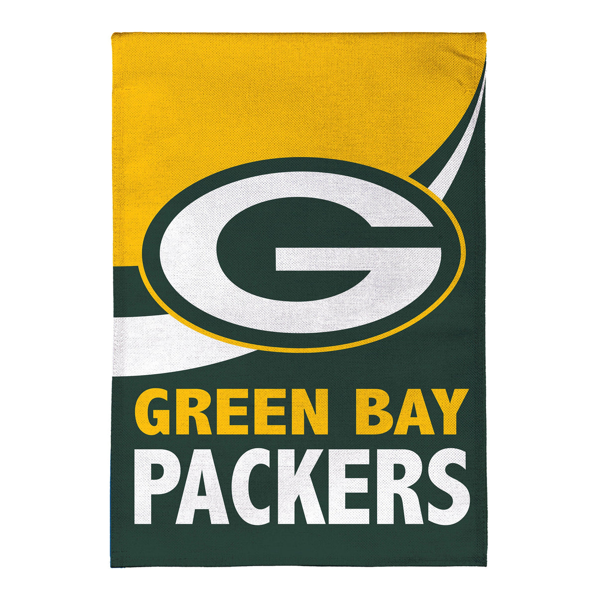 Green Bay Packers Burlap Flag House Size
