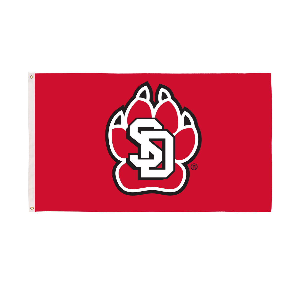 University of South Dakota Single Sided Flag w/ 2 Grommets, 3'x5'