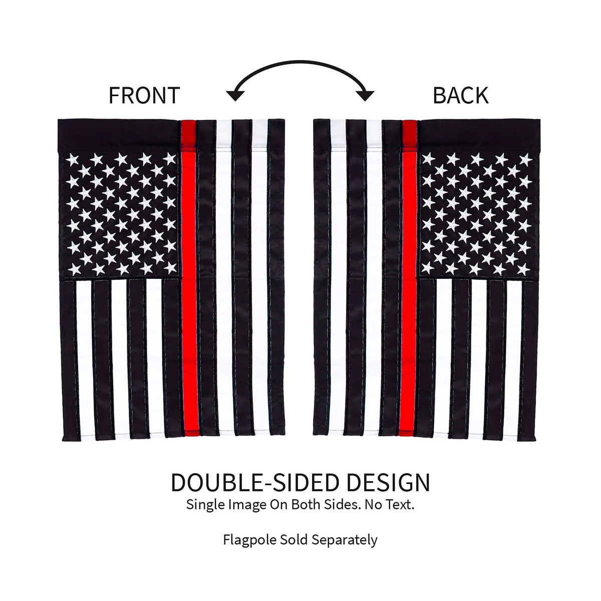 Thin Red Line House Applique Flag