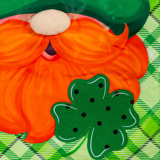 Leprechaun Applique House Flag