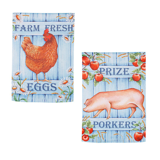 Farm Fresh Suede Reversible Garden Flag