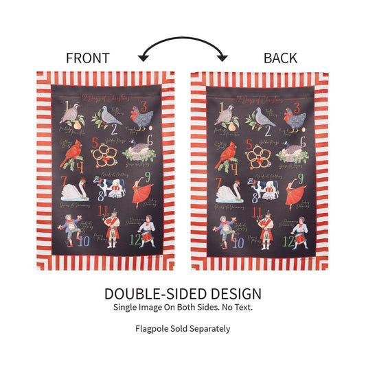 Holiday Count Down Suede Garden Flag