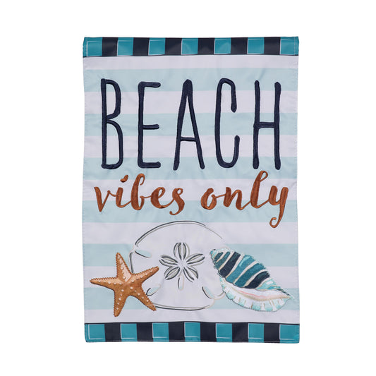 Beach Vibes Only Applique Garden Flag