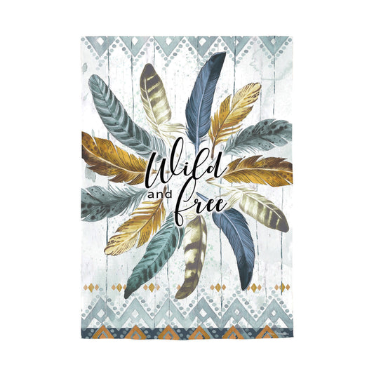 Feather Circle Moire Garden Flag