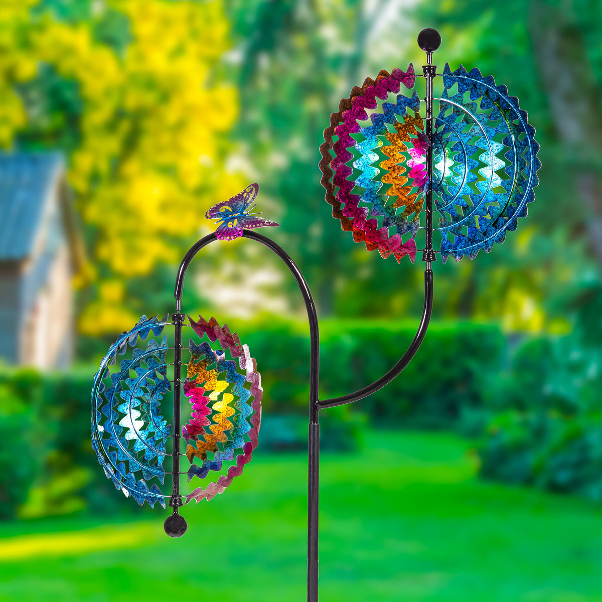 Rainbow Whirl Wind Spinner 73"H
