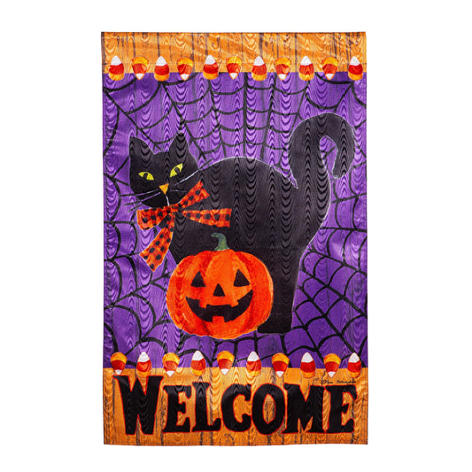 Black Cat Moire House Flag