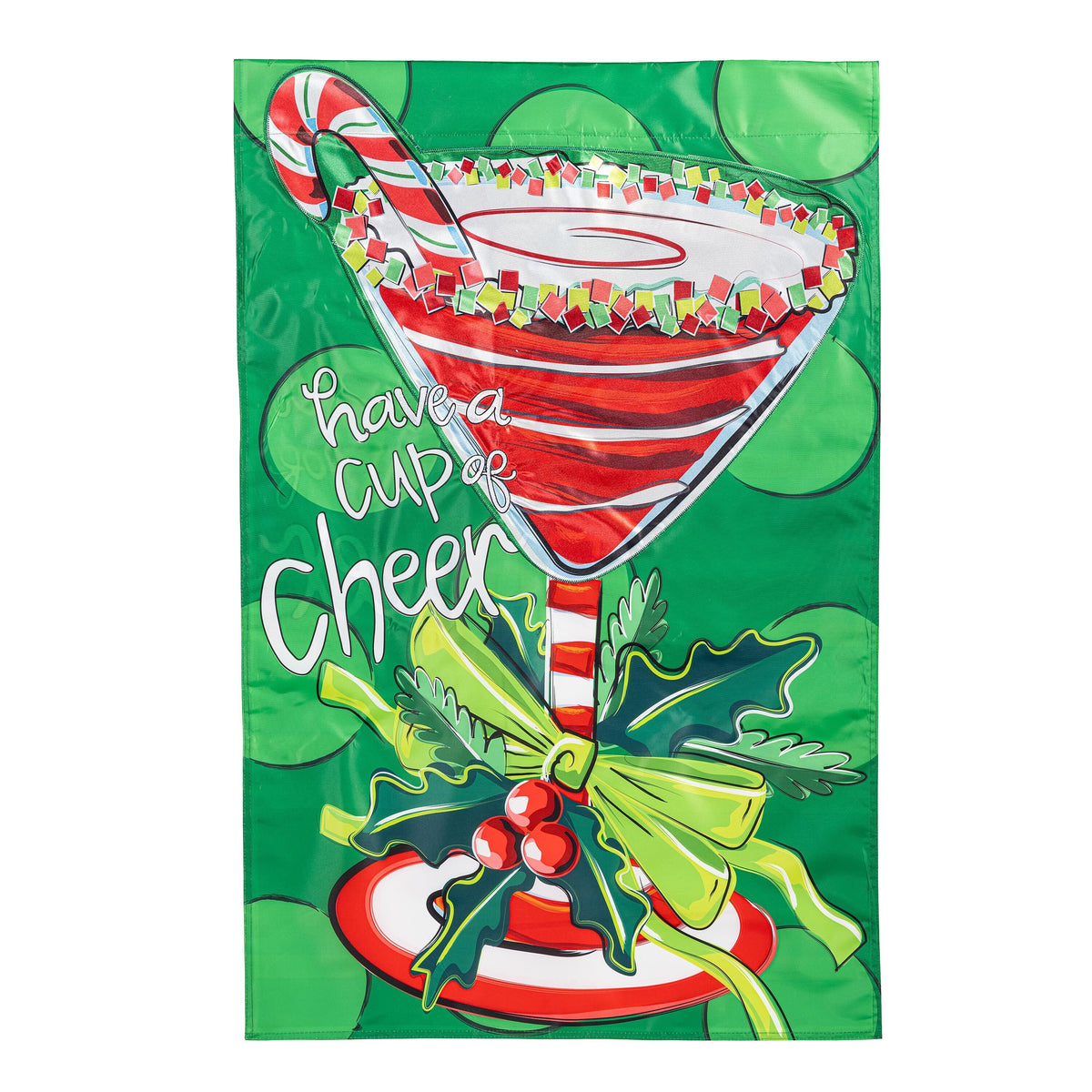 Have A Cup Of Cheer Applique House Flag