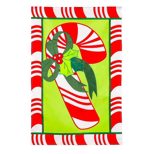 Candy Cane Applique House Flag