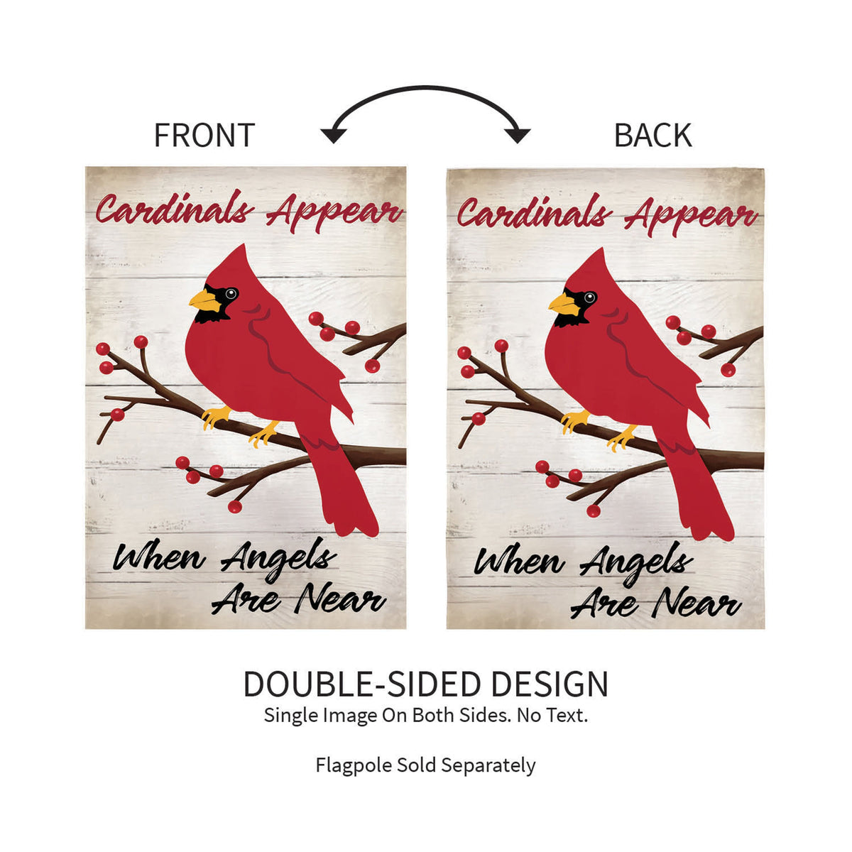 When Angels are Near Applique Garden Flag