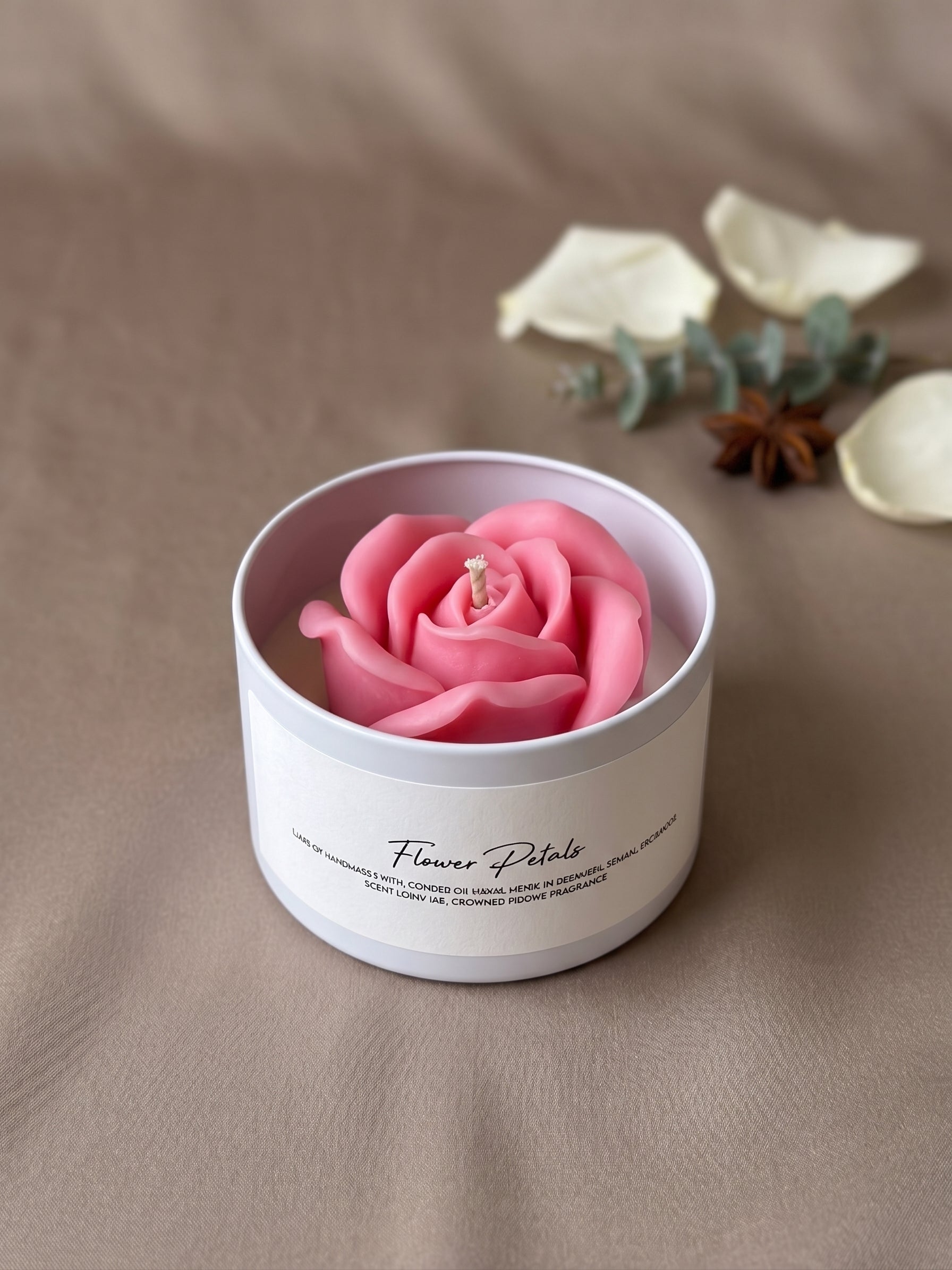 Rose Flower Candle in a Jar