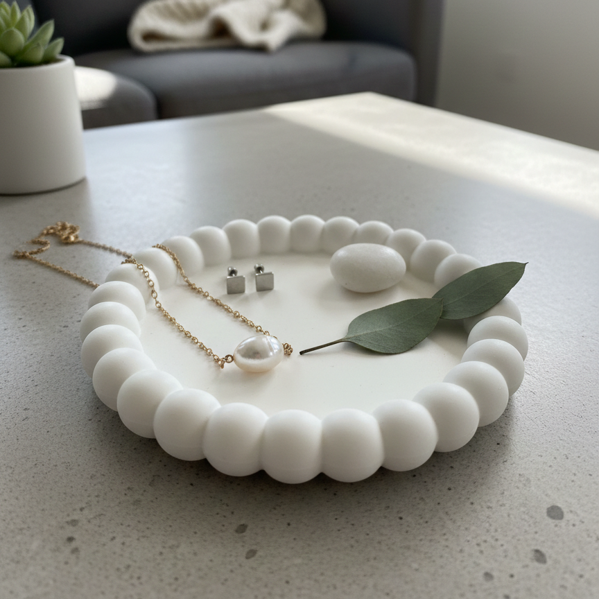 Small Bubble Jesmonite Trinket Dish